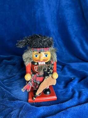 December Home 7" Scottish Piper Nutcracker with Bagpipes and Kilt